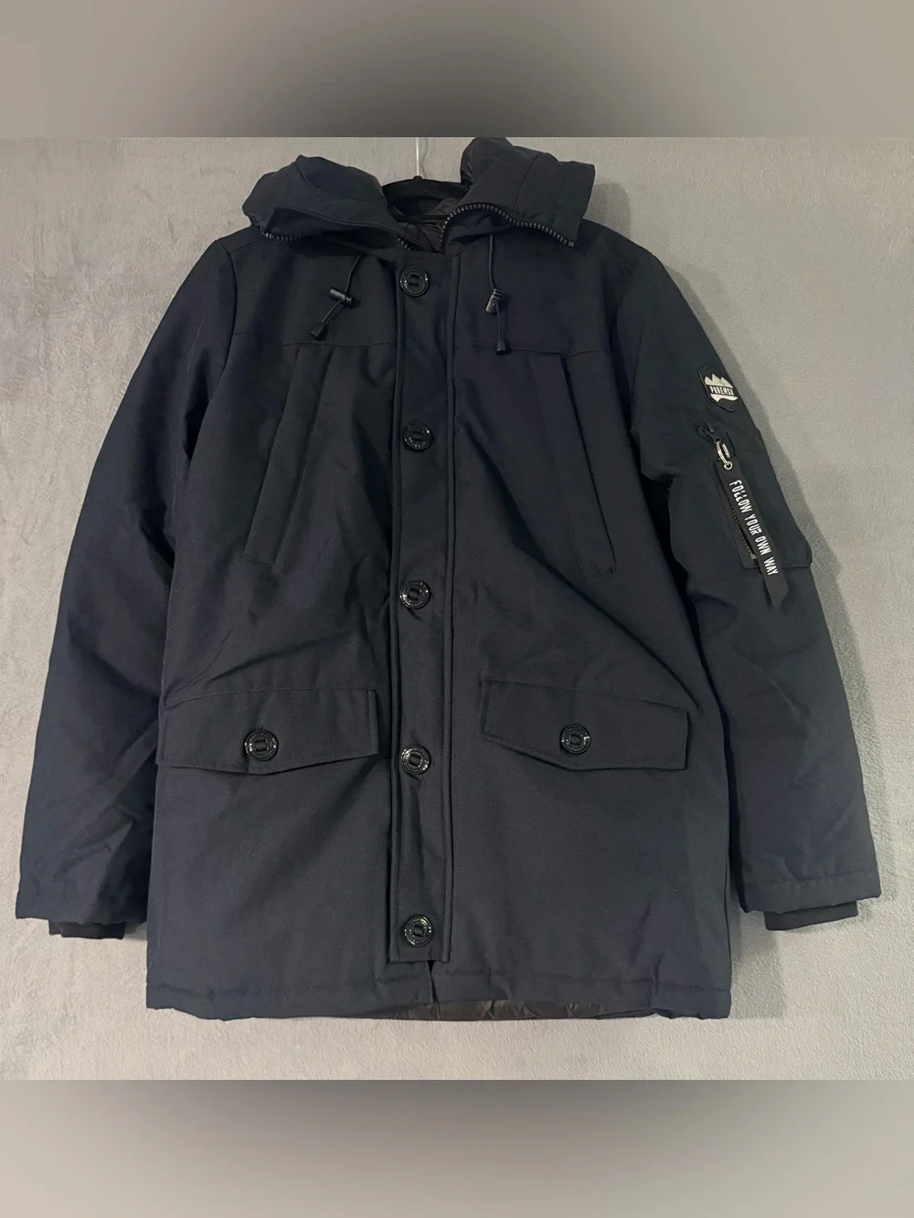 PUREMSX X4709- Men's Vegan Down Insulated Navy Jacket Parka